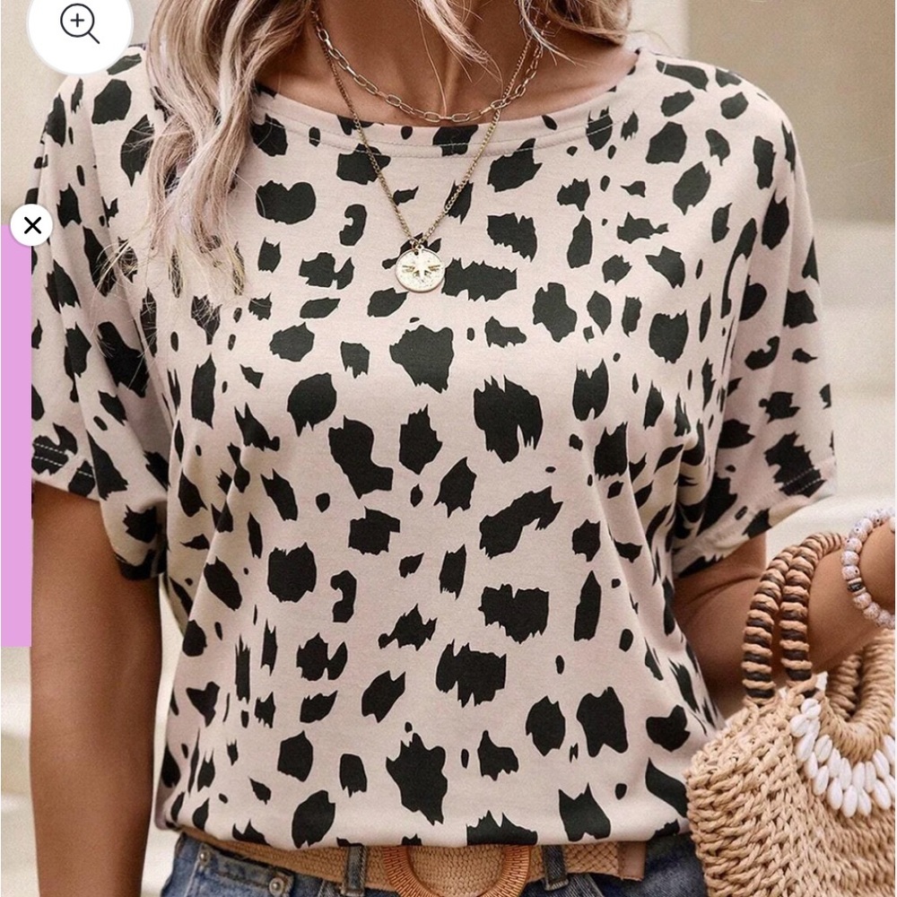 Animal Print Tie Back Top